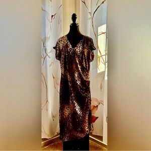 Leopard Print Wrap dress NWOT